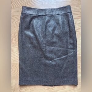 J. Crew Collection grey metallic wool No2 Pencil Skirt size 10